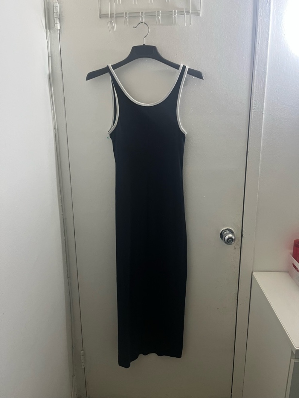 a new day Black Maxi Tank Dress with White Trim - Picture 2 of 4